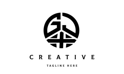 GJX creative circle three letter logo