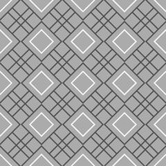Monochrome seamless pattern with geometric ornament. Stylish abstract illustration.