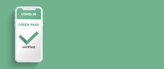 Green pass verification on white phone