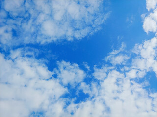 Blue sky with white clouds, nice weather