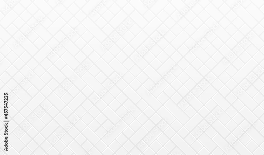Wall mural abstract white and gray square blocks 3d background. modern futuristic silver rectangle pattern desi