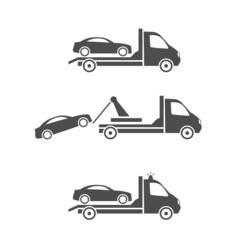 Car towing truck icon.