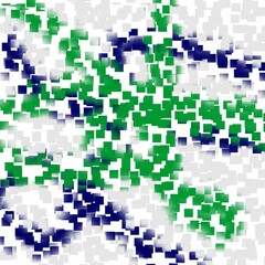 Green white blue squares abstract background with mosaic