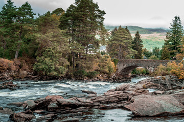 Falls of Dochart Killin in autumn