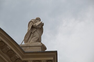 detail of the facade of a church
