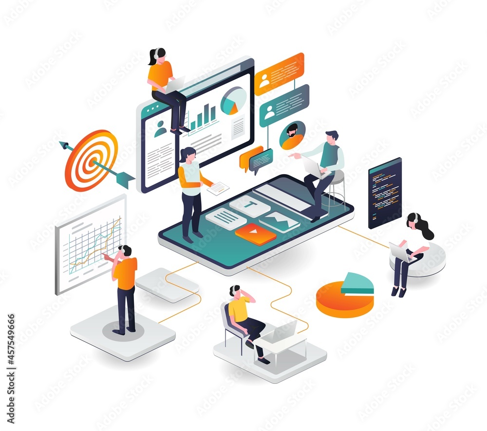 Poster Smartphone analytics web application development team