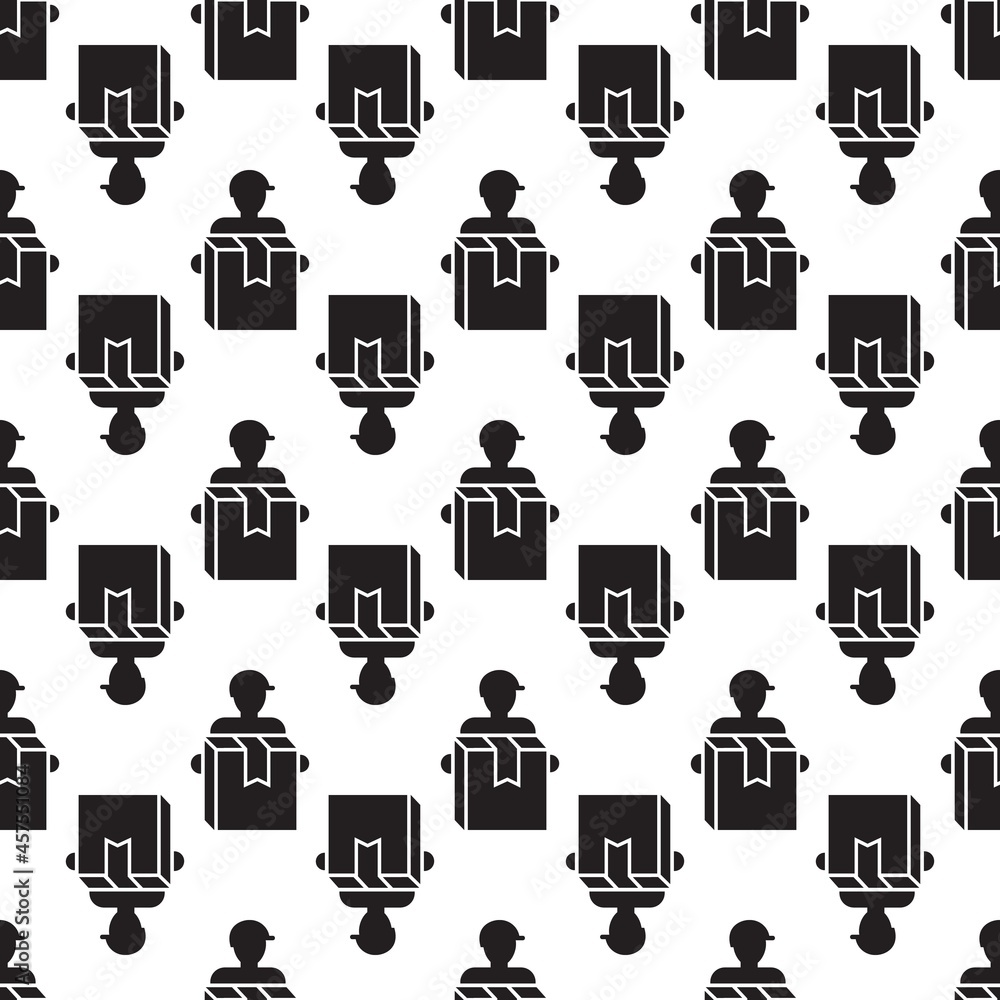 Aufkleber man home delivery box pattern seamless background texture repeat wallpaper geometric vector