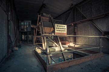 Abandoned industry area with natural decay a lost place a decayed factory hall