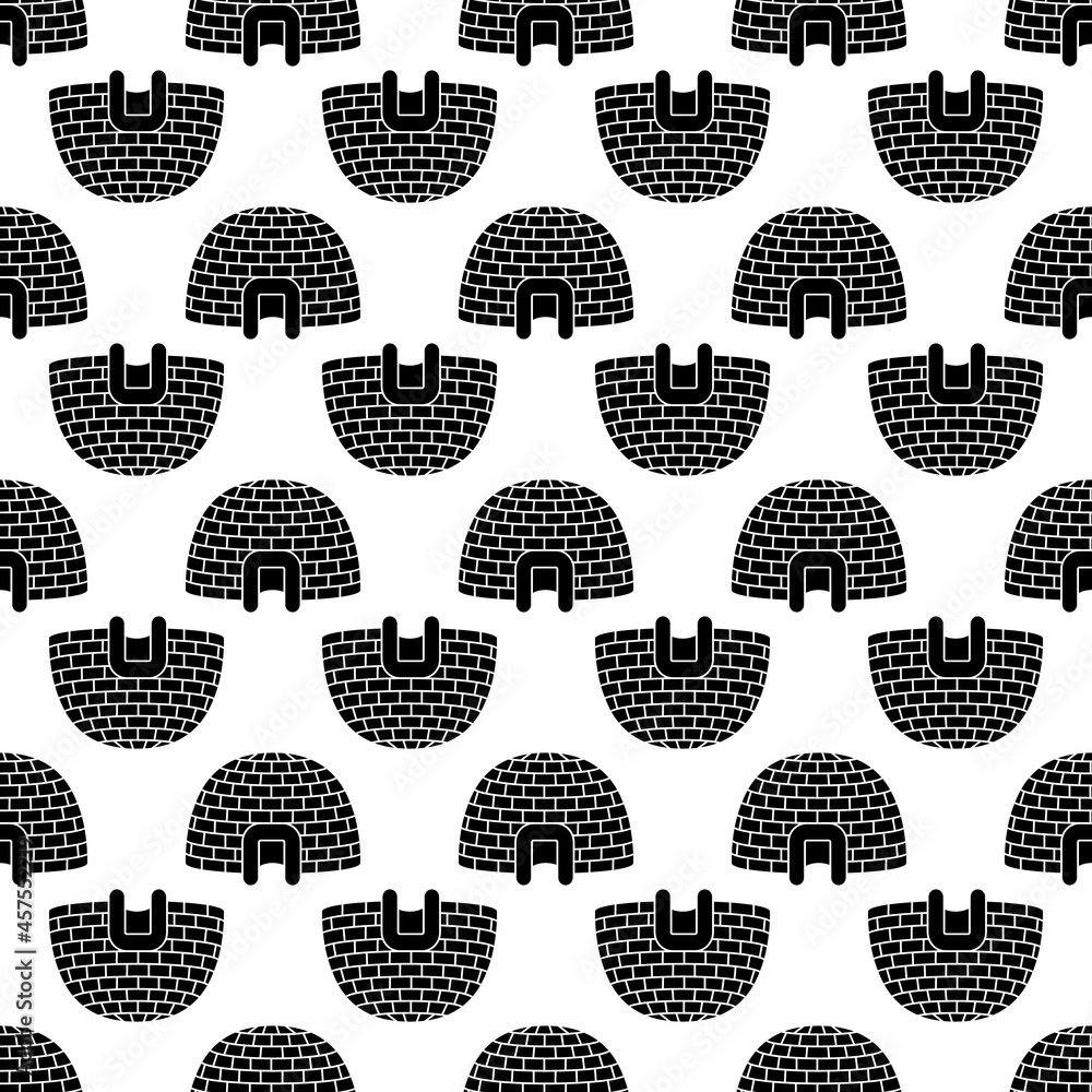 Poster ice igloo pattern seamless background texture repeat wallpaper geometric vector