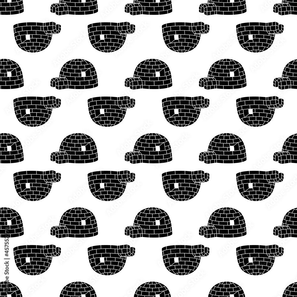 Poster eskimo igloo pattern seamless background texture repeat wallpaper geometric vector