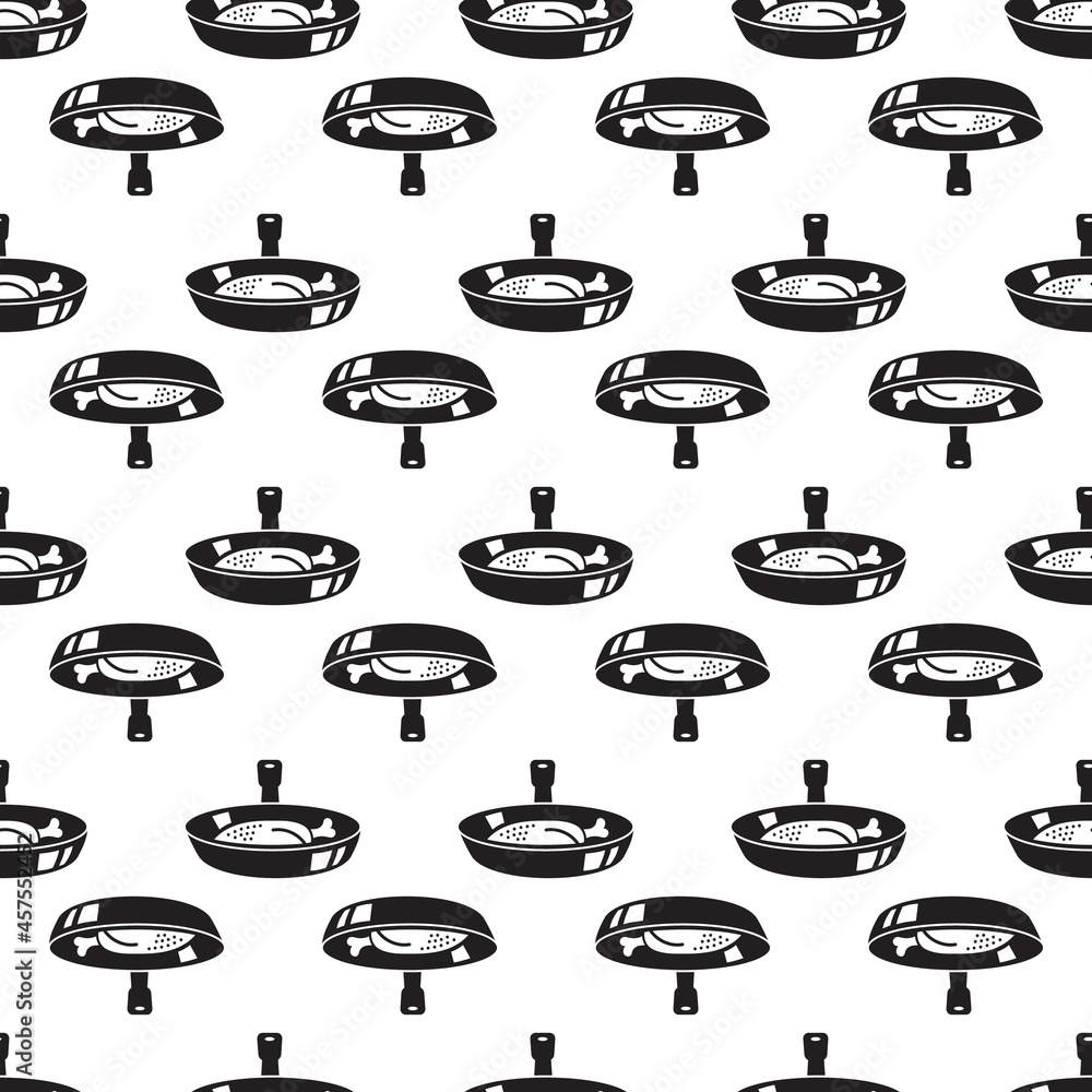 Aufkleber meat in griddle pattern seamless background texture repeat wallpaper geometric vector