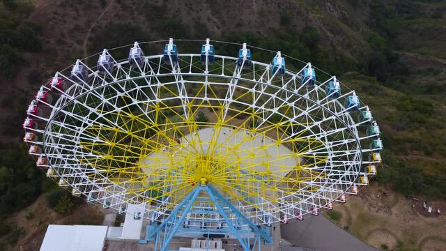 Ferris wheel top view