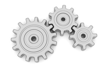 gears mechanism gear teamwork cooperation 3D