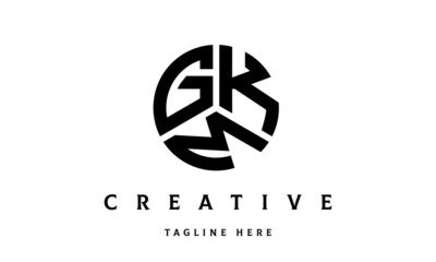 GKM creative circle three letter logo
