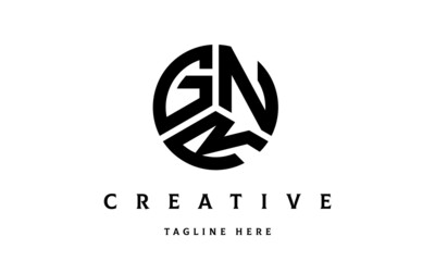 GNR creative circle three letter logo