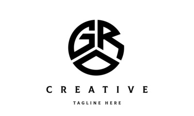 GRO creative circle three letter logo