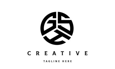 GSH creative circle three letter logo