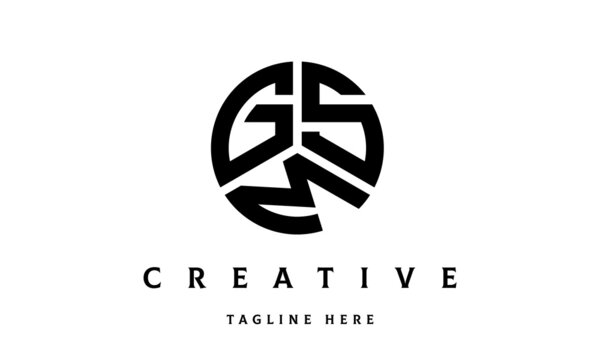 GSM creative circle three letter logo