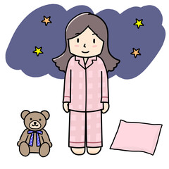 パジャマの女の子