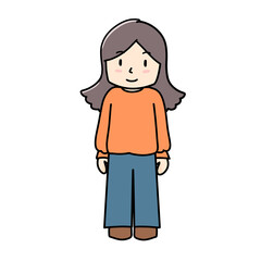 長袖を着た女の子