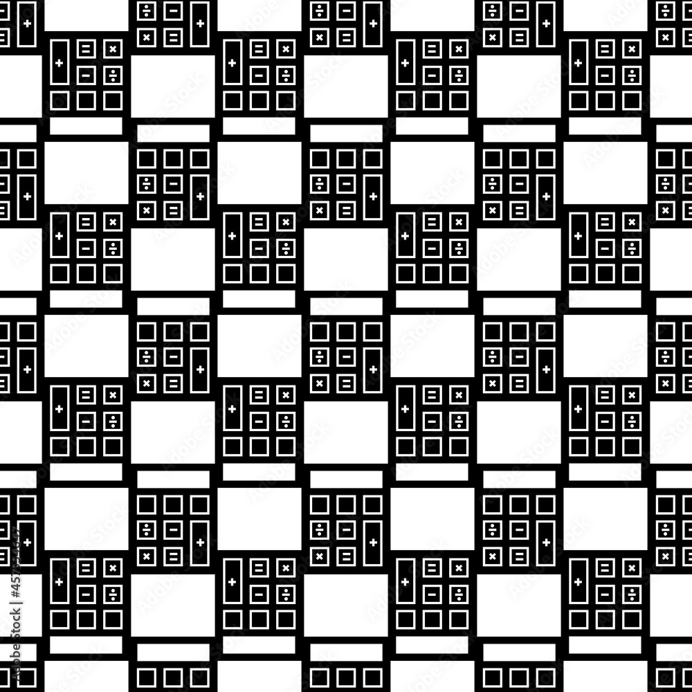 Aufkleber calculator pattern seamless background texture repeat wallpaper geometric vector