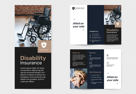 Disability Insurance Layout with Editable Text