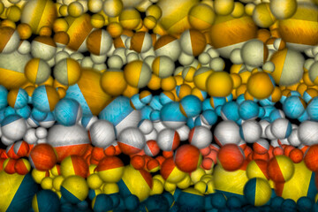 background image with 3d color spheres, illustration design