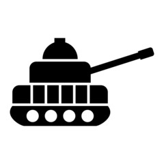 Vector Tank Glyph Icon Design