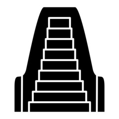 Vector Escalator Glyph Icon Design