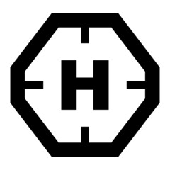 Fototapeta premium Vector Helipad Glyph Icon Design