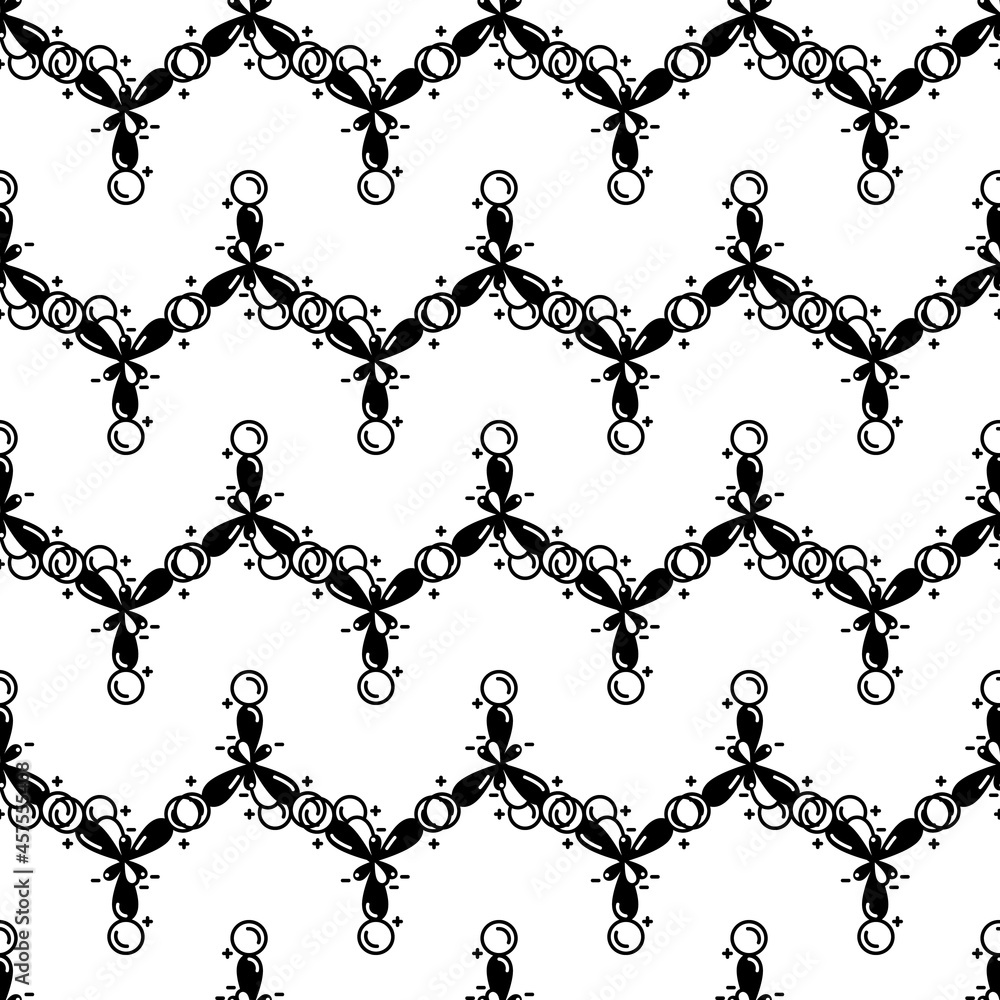 Poster ionic molecule pattern seamless background texture repeat wallpaper geometric vector