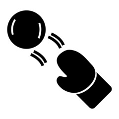 Fototapeta premium Vector Snow Ball Glyph Icon Design