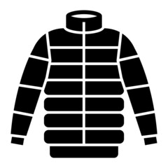 Vector Puffer Coat Glyph Icon Design