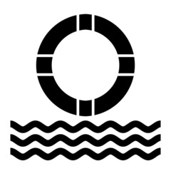 Vector Float Glyph Icon Design