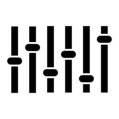 Vector Equalizer Glyph Icon Design