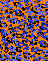 Smooth Textured Seamless Leopard Pattern Shiny Fashion Colors Perfect for Allover Fabric Print or Wrapping Paper