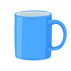 Hand-drawn  tea mug isolated on white background. Vector illustration