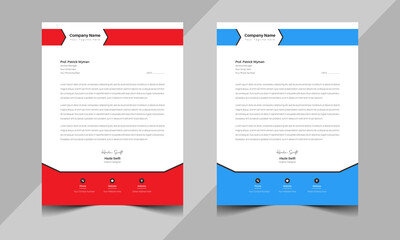 Professional business letterhead templates design 
