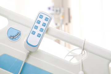 remote control hanging of hospital bed. Services technology of medical at hospital room © NVB Stocker