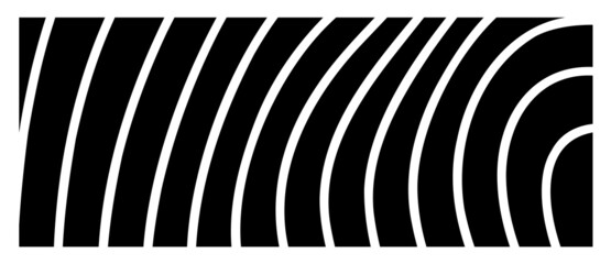 Vector Abstract Vertical White Line Pattern on Black Background. Decorative Illustration