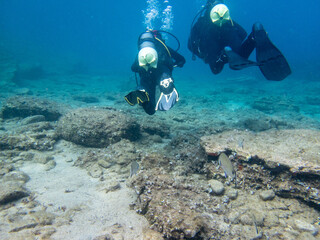 Diving in nice clean sea water