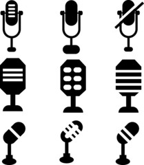 microphone icon isolated sign symbol vector illustration - Collection of high quality black style vector icons.eps