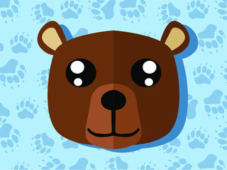 adorable Bear head