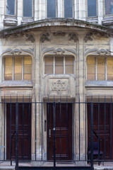 facade of an old synagogue 