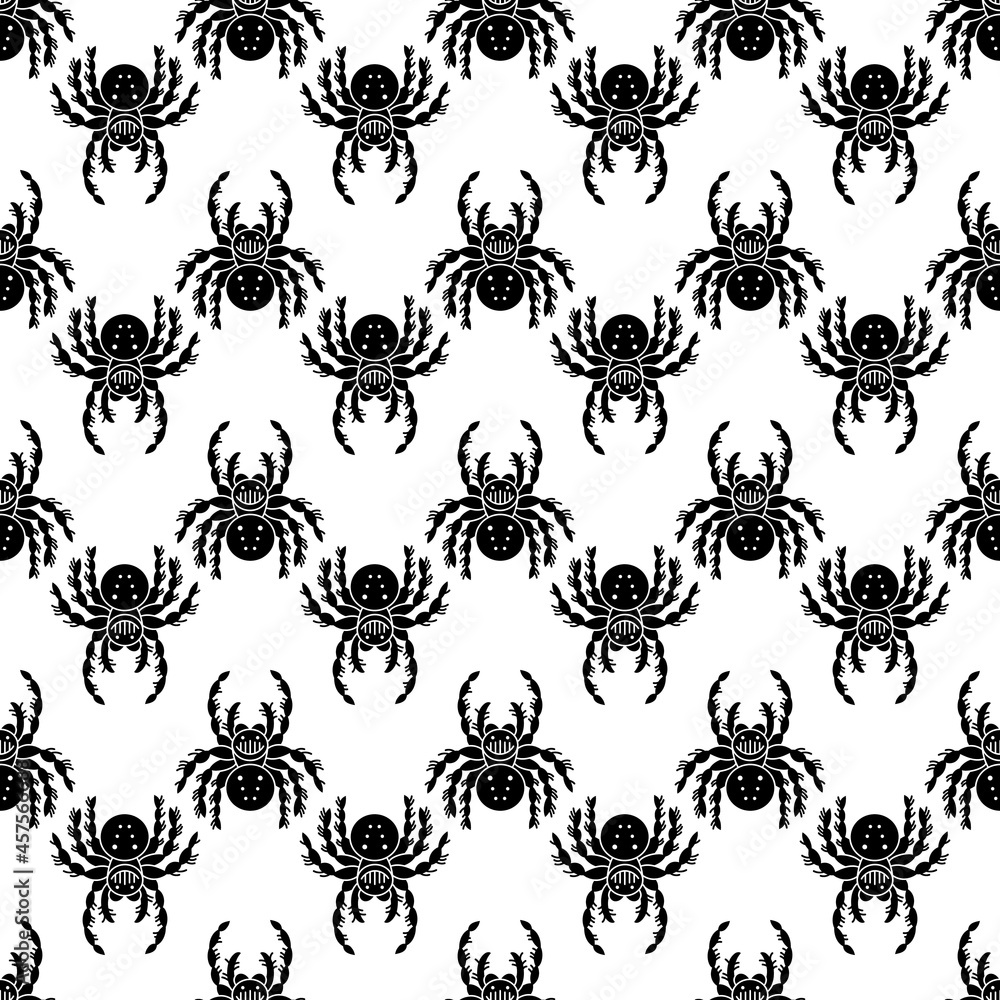 Wall mural wildlife spider pattern seamless background texture repeat wallpaper geometric vector - Wall murals