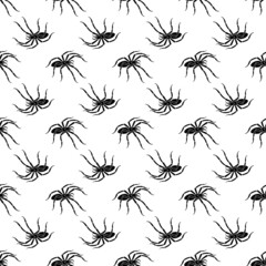 Scary spider pattern seamless background texture repeat wallpaper geometric vector