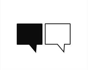 Two black message icon and black line