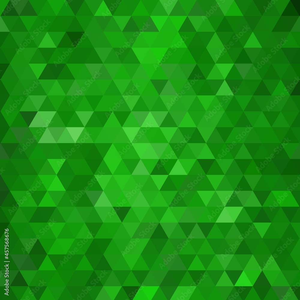 Poster beautiful geometric background. green triangles. abstraction vector image. presentation layout. eps 
