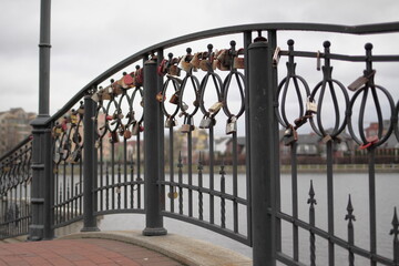 Wedding Locks on bridge of love