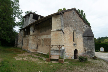 Fototapeta na wymiar Eglise, Jaure, 24, Dordogne, Périgord